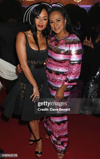 Nicole Scherzinger and Isabel dos Santos attend the de Grisogono party during the 71st annual Cannes Film Festival at Villa des Oliviers on May 15,...