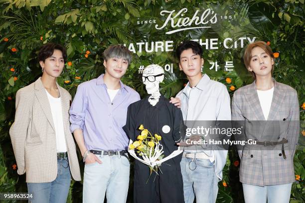 Song Min-Ho, Kang Seung-Yoon, Lee Seung-Hoon and Kim Jin-Woo of South Korean boy band WINNER attend the photocall for KIEHL'S X WINNER Pop-Up Store...