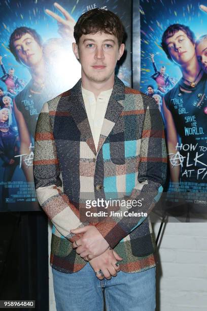 Alex Sharp attends the New York premiere of "How to Talk to Girls at Parties" at Metrograph on May 15, 2018 in New York City.