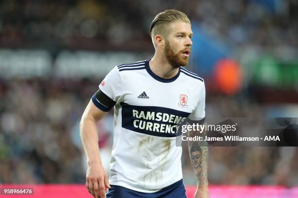 Adam Clayton of Middlesbrough during the Sky Bet Championship Play Off Semi Final:Second Leg match between Aston Villa and Middlesbrough at Villa...