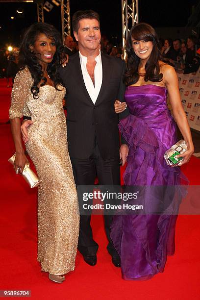 Sinitta and Simon Cowell arrive at the National Television Awards held the at The O2 Arena on January 20, 2010 in London, England.