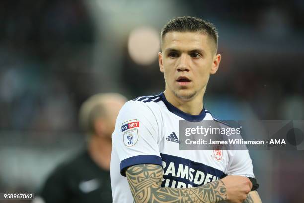 Muhamed Besic of Middlesbrough during the Sky Bet Championship Play Off Semi Final:Second Leg match between Aston Villa and Middlesbrough at Villa...