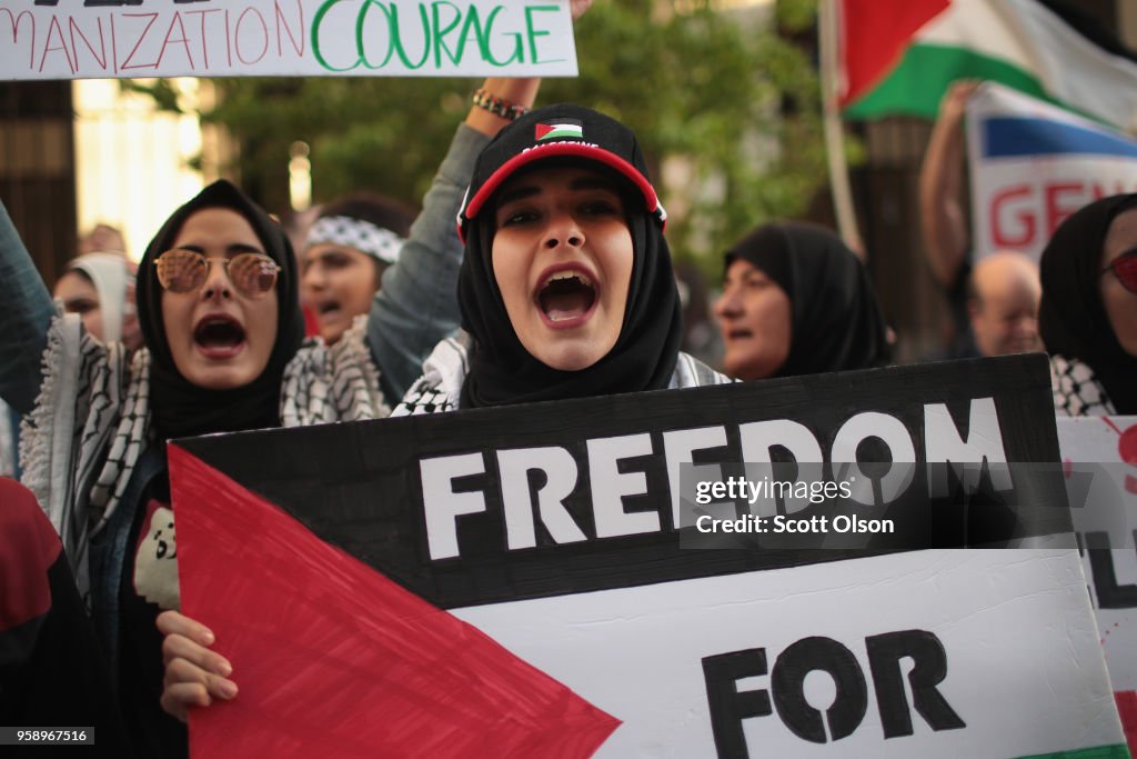 Activists Demonstrate Against Israel's Actions Against Palestinians In Gaza