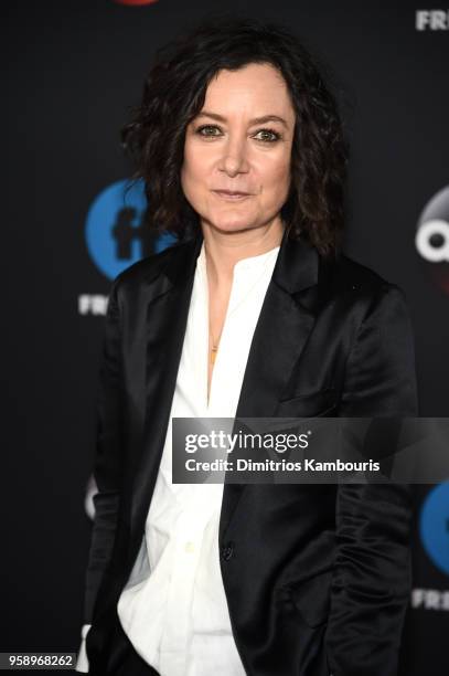 Actress Sara Gilbert of Roseanne attends during 2018 Disney, ABC, Freeform Upfront at Tavern On The Green on May 15, 2018 in New York City.