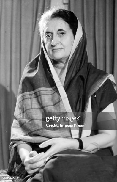 Indira Gandhi circa 1974 in Delhi, India.