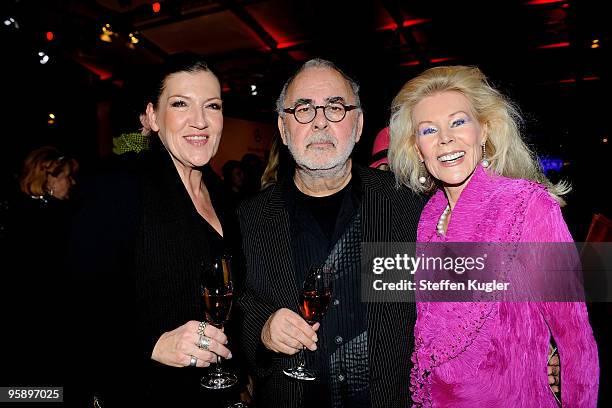 Katy Karrenbauer, Udo Walz and Birgit Bergen at the Susanne Wiebe Fashion Show during the Mercedes-Benz Fashion Week Berlin Autumn/Winter 2010 at the...