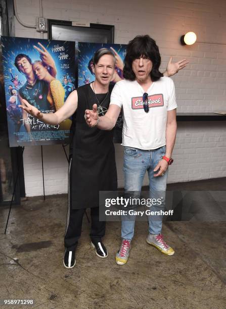 Writer/director John Cameron Mitchell and musician Marky Ramone attend the "How To Talk To Girls At Parties" New York screening at Metrograph on May...