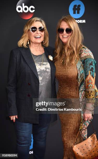Roseanne Barr and Brandi Brown attend during 2018 Disney, ABC, Freeform Upfront at Tavern On The Green on May 15, 2018 in New York City.