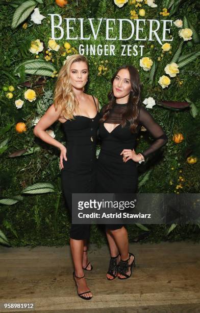 Nina Agdal and Candice Kumai attend as Belvedere Vodka celebrates newest expression Ginger Zest with Candice Kumai at NoMo SoHo on May 15, 2018 in...