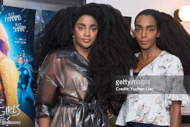Cipriana Quann and TK Quann attend "How To Talk To Girls At Parties" New York Premiere at Metrograph on May 15, 2018 in New York City.