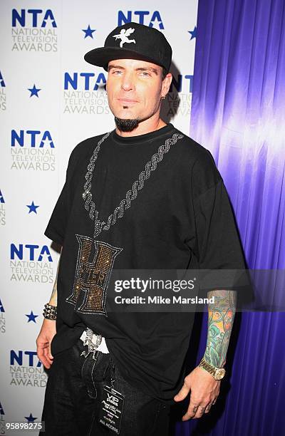 Vanilla Ice poses backstage during the 15th National Television Awards held at the O2 Arena on January 20, 2010 in London, England.