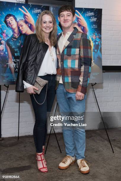Nicole Sharp and Alex Sharp attend "How To Talk To Girls At Parties" New York Premiere at Metrograph on May 15, 2018 in New York City.
