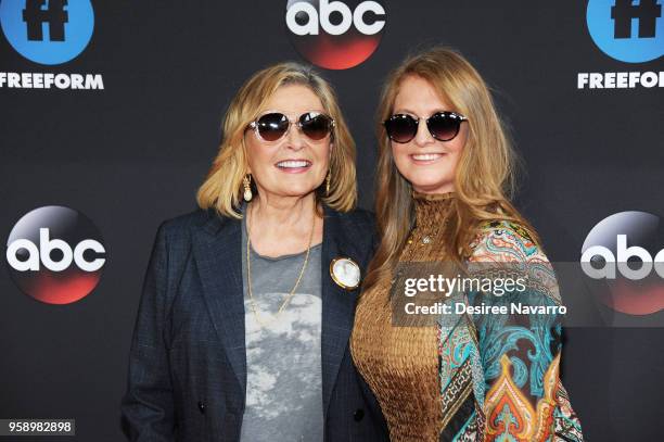 Actress Roseanne Barr and Brandi Brown attend the 2018 Disney, ABC, Freeform Upfront on May 15, 2018 in New York City.