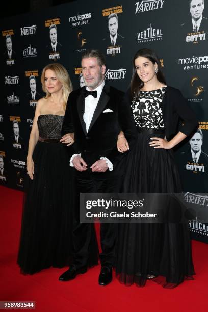 John Travolta and his wife Kelly Preston and daughter Ella Bleu Travolta during the party in Honour of John Travolta's receipt of the Inaugural...