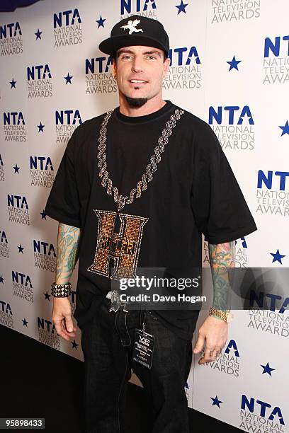 Vanilla Ice poses in the press room at the National Television Awards held the at The O2 Arena on January 20, 2010 in London, England.