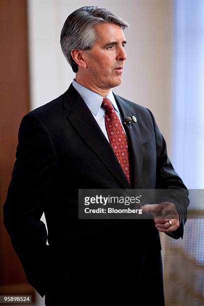 David Stevens, commissioner of the Federal Housing Administration, speaks during an interview in Washington, D.C., U.S., on Wednesday, Jan. 20, 2010....