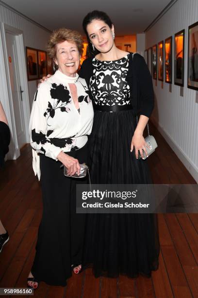 Ella Bleu Travolta, daughter of John Travolta and Kelly Preston, and her aunt Ellen Travolta, sister of John Travolta, during the party in Honour of...