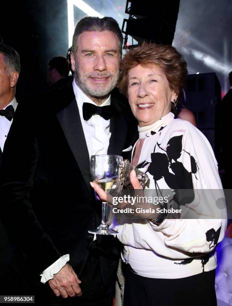 John Travolta and his sister Ellen Travolta during the party in Honour of John Travolta's receipt of the Inaugural Variety Cinema Icon Award during...