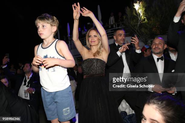 Kelly Preston and her son Benjamin Travolta dance during the party in Honour of John Travolta's receipt of the Inaugural Variety Cinema Icon Award...