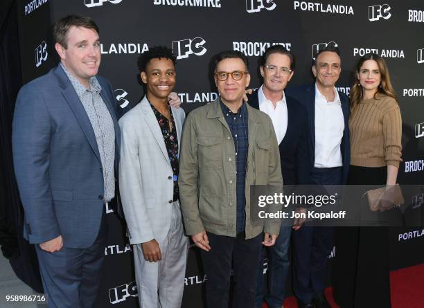 Joel Church-Cooper, Tyrel Jackson Williams, Fred Armisen, Kyle MacLachlan, Hank Azaria and Amanda Peet attend IFC Hosts "Brockmire" And "Portlandia"...