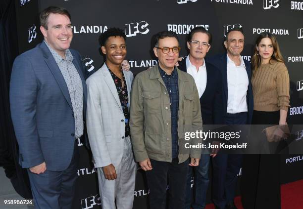 Joel Church-Cooper, Tyrel Jackson Williams, Fred Armisen, Kyle MacLachlan, Hank Azaria and Amanda Peet attend IFC Hosts "Brockmire" And "Portlandia"...