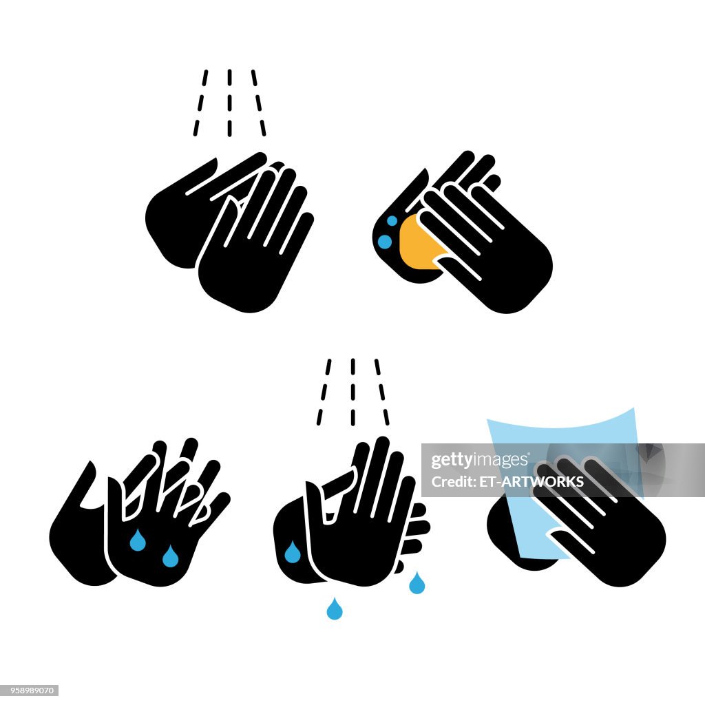 Vector wash hand icon