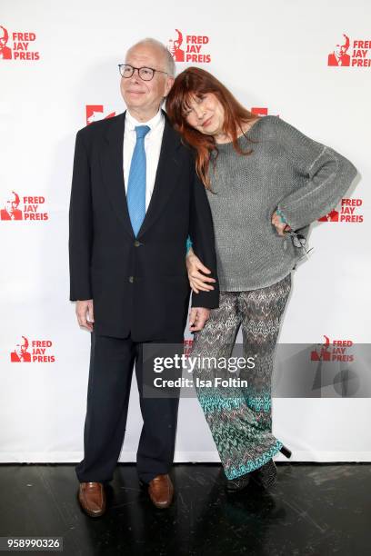 Michael Jacobson, son of Fred Jay and German singer Katja Ebstein during the Fred Jay Award at Columbiahalle on May 15, 2018 in Berlin, Germany.