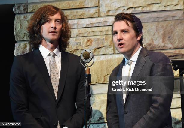 Joey Ryan and Kenneth Pettengale of The Milk Carton Kids host the 2018 Americana Honors & Awards Nominations Ceremony on May 15, 2018 in Nashville,...