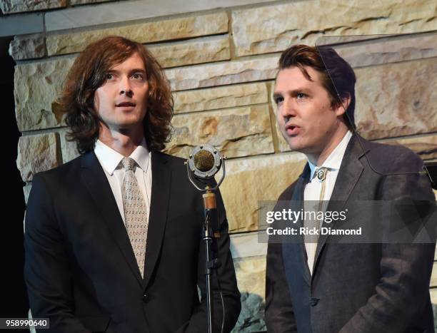 Joey Ryan and Kenneth Pettengale of The Milk Carton Kids host the 2018 Americana Honors & Awards Nominations Ceremony on May 15, 2018 in Nashville,...