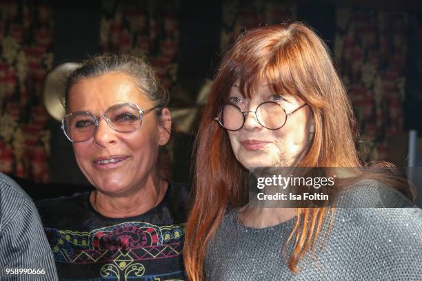 German singer-songwriter Julia Neigel and German singer Katja Ebstein during the Fred Jay Award at Columbiahalle on May 15, 2018 in Berlin, Germany.