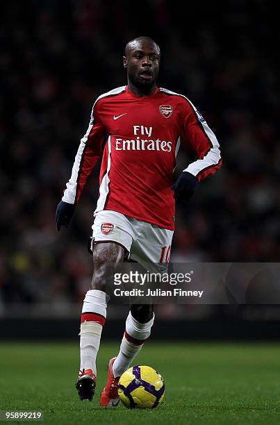 William Gallas of Arsenal in action during the Barclays Premier League match between Arsenal and Bolton Wanderers at The Emirates Stadium on January...