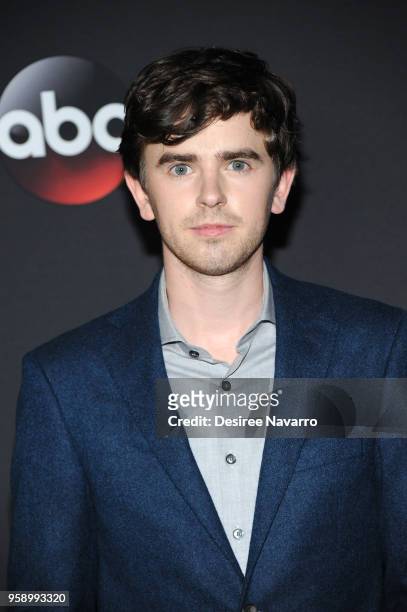 Actor Freddie Highmore attends the 2018 Disney, ABC, Freeform Upfront on May 15, 2018 in New York City.