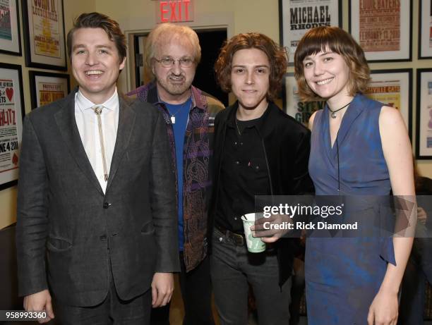 Kenneth Pattengale of The Milk Carton Kids, Duane Allen of The Oak Ridge Boys with Nominees Daniel Donato and Molly Tuttle backstage during 2018...