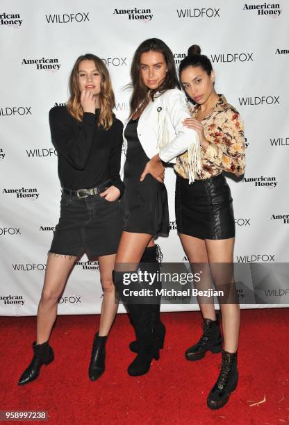 Taylor R, Katelyn Speights and Rouge Apker attend the Wildfox American Honey Launch at the Wildfox Flagship Store on May 15, 2018 in West Hollywood,...