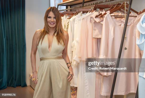 Ivonne Reyes attends the Pilar Oporto summer collection presentation at the Pilar Oporto store on May 15, 2018 in Barcelona, Spain.