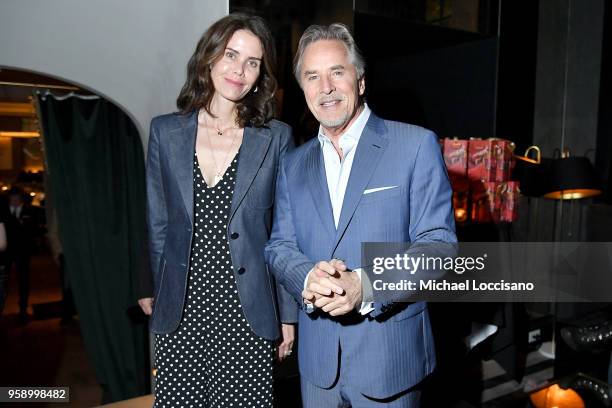 Actor Don Johnson and wife Kelley Phleger attend the after party following the New York screening of "Book Club" at Omar at Vaucluse on May 15, 2018...