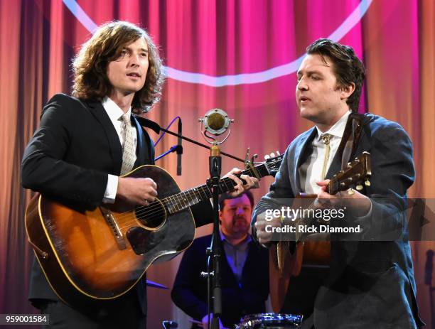 Joey Ryan and Kenneth Pettengale of The Milk Carton Kids perform at 2018 Americana Honors & Awards Nominations Ceremony on May 15, 2018 in Nashville,...