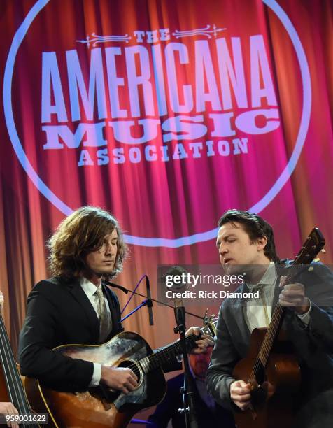 Joey Ryan and Kenneth Pettengale of The Milk Carton Kids perform at 2018 Americana Honors & Awards Nominations Ceremony on May 15, 2018 in Nashville,...