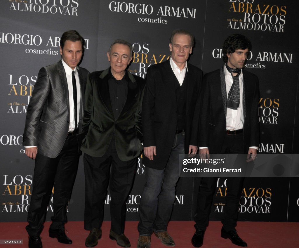 Madrid - Cine Cinesa Producciones - Spain - Premiere of the movie "Los abrazos rotos" - (The broken hugs) - Ruben Ochandiano, Jose Luis Gomez, Luis Homay and Tamar Novas