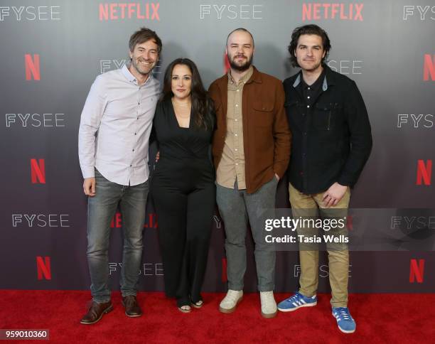 Mark Duplass, Juliana Lembi, Chapman Way and Maclain Way attend the Los Angeles Times The Envelope Screening Series presents Netflix's "Wild Wild...