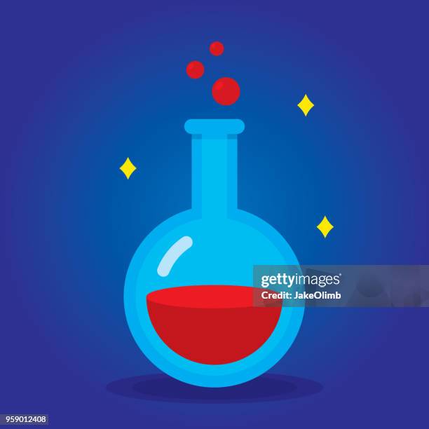 potion icon flat - love potion stock illustrations