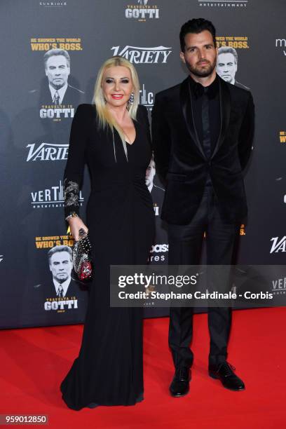 Lady Monika Bacardi and Andrea Lervolino attend a party in Honour of John Travolta's receipt of the Inaugural Variety Cinema Icon Award during the...