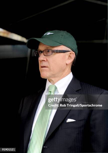 Owner of the New York Jets Woody Johnson looks on during a game against the San Diego Chargers during AFC Divisional Playoff Game at Qualcomm Stadium...