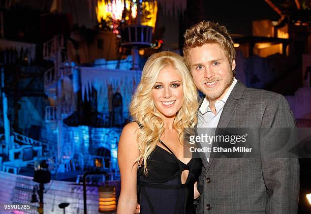Television personalities Heidi Montag and Spencer Pratt appear at the Social House Restaurant at the Treasure Island Hotel & Casino before hosting a...