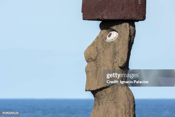 tahai moais, rapa nui national park - ignacio palacios stock pictures, royalty-free photos & images