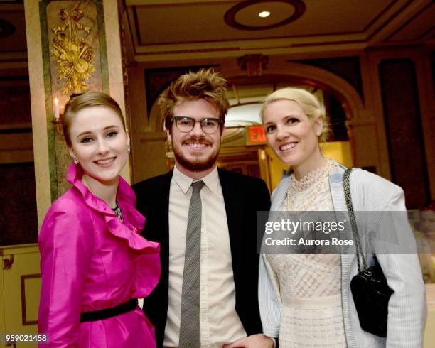 Victoria Whipple, William Rockefeller and Sada Grieze Attend the 2018 Audubon Women In Conservation Luncheon at The Plaza Hotel on May 15, 2018 in...