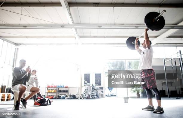 Kevin Winkens of Crossfit Vitus is seen during a training session on September 5, 2017 in Moenchengladbach, Germany. Winkens qualifyed for the...