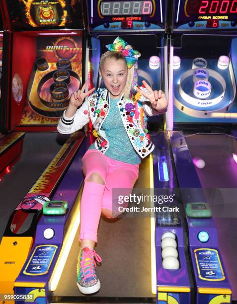 JoJo Siwa attends her 15th Birthday Party at Dave & Busters on May 15, 2018 in Hollywood, California.