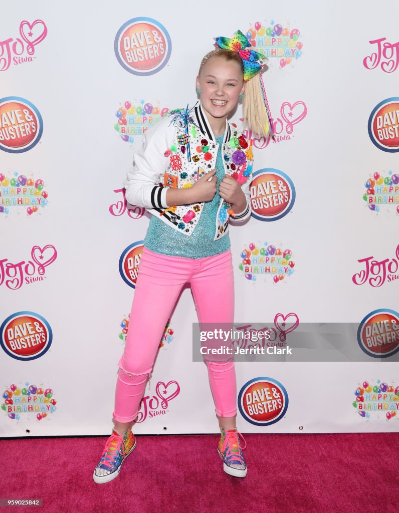 JoJo Siwa attends her 15th Birthday Party at Dave & Busters on May