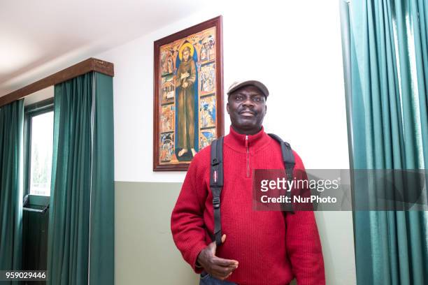 Paul Yaw Aning, a plumber from Ghana in the Di Speranza e Carita mission house for immigrants in Palermo, Italy on April 28, 2018. The mission...